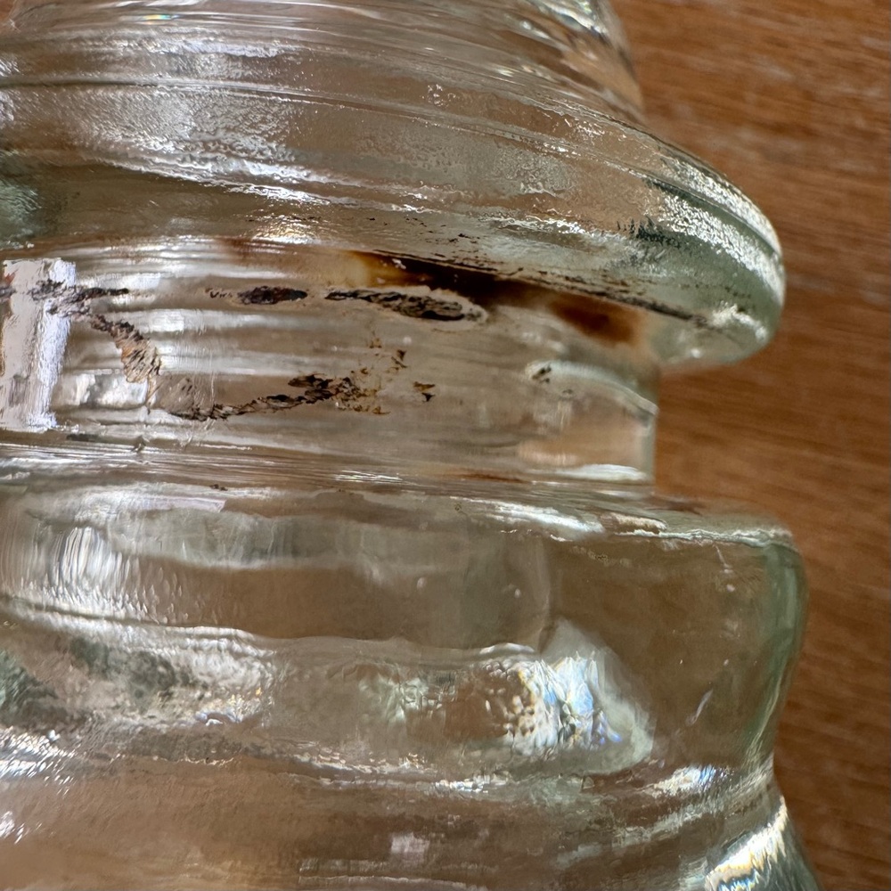 Vintage Hemingray-45 Clear Glass Telegraph Insulator Pair USA 1954 - Picture 8 of 8